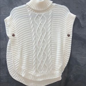 Collared white sweater